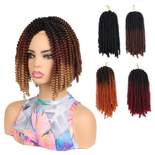 Load image into Gallery viewer, Colored Crochet Wig Hand Hooks Dirty Braids Synthetic Long Curly Hair High Temperature Silk Hair Bulk Hair Extensions