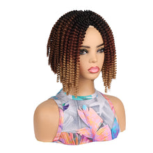 Load image into Gallery viewer, Colored Crochet Wig Hand Hooks Dirty Braids Synthetic Long Curly Hair High Temperature Silk Hair Bulk Hair Extensions