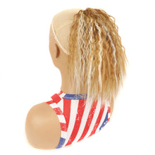 Load image into Gallery viewer, Fluffy Corn Perm Short Curly Hair Ponytail High Temperature Silk Elastic Mesh Drawstring Short Ponytail Synthetic Wig