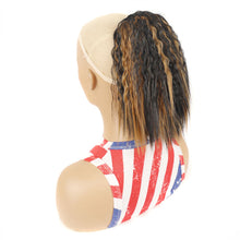 Load image into Gallery viewer, Fluffy Corn Perm Short Curly Hair Ponytail High Temperature Silk Elastic Mesh Drawstring Short Ponytail Synthetic Wig