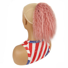 Load image into Gallery viewer, Fluffy Corn Perm Short Curly Hair Ponytail High Temperature Silk Elastic Mesh Drawstring Short Ponytail Synthetic Wig