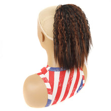 Load image into Gallery viewer, Fluffy Corn Perm Short Curly Hair Ponytail High Temperature Silk Elastic Mesh Drawstring Short Ponytail Synthetic Wig