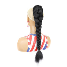 Load image into Gallery viewer, Multi-color Synthetic Wig Braided Hair Elastic Mesh Drawstring Long Ponytail Hair Extensions False Hair Piece for Women