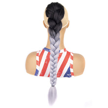 Load image into Gallery viewer, Multi-color Synthetic Wig Braided Hair Elastic Mesh Drawstring Long Ponytail Hair Extensions False Hair Piece for Women