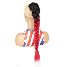 Load image into Gallery viewer, Multi-color Synthetic Wig Braided Hair Elastic Mesh Drawstring Long Ponytail Hair Extensions False Hair Piece for Women