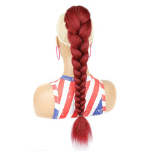 Load image into Gallery viewer, Multi-color Synthetic Wig Braided Hair Elastic Mesh Drawstring Long Ponytail Hair Extensions False Hair Piece for Women