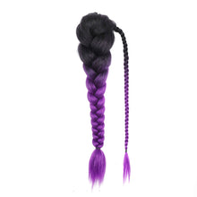 Load image into Gallery viewer, Personalized Multi-color Synthetic Wig Braided Hair Elastic Mesh Drawstring Long Ponytail Hair Extensions for Women