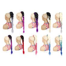 Load image into Gallery viewer, Personalized Multi-color Synthetic Wig Braided Hair Elastic Mesh Drawstring Long Ponytail Hair Extensions for Women
