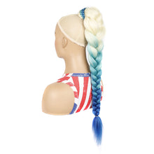 Load image into Gallery viewer, Personalized Multi-color Synthetic Wig Braided Hair Elastic Mesh Drawstring Long Ponytail Hair Extensions for Women