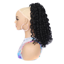 Load image into Gallery viewer, Retro Spring Rolled Synthetic Wig Ponytail Elastic Mesh Drawstring Long Curly Ponytail Solid Color Wig Piece