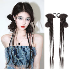 Load image into Gallery viewer, Bowknot Wig Ponytail Synthetic Wig Elastic Hair Rope Solid Colored Ponytail Braid Hair Extensions Hair Accessories