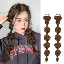 Load image into Gallery viewer, Spotted Wig Ponytail Braids Cute Natural Synthetic Wig Lantern Braids Elastic Hair Rope Multicoloured Ponytail Braid Hair Extensions