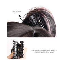Load image into Gallery viewer, Gripping Clip Style Ponytail Wig Fluffy Colored Highlights Simulation Synthetic Wig Durable Natural Long Curly Hair