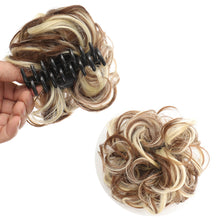 Load image into Gallery viewer, Hair Clip Style Curly Wig Hair Extensions Bun Fluffy Updo Chignon Synthetic Wig Messy Bun Women Hair Piece