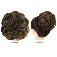 Load image into Gallery viewer, Hair Clip Style Curly Wig Hair Extensions Bun Fluffy Updo Chignon Synthetic Wig Messy Bun Women Hair Piece