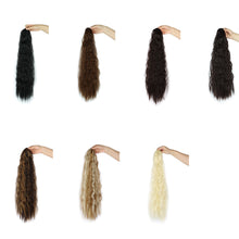 Load image into Gallery viewer, Fluffy Corn Perm Long Curly Hair Ponytail High Temperature Silk Elastic Mesh Drawstring Long Ponytail Synthetic Wig