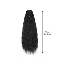 Load image into Gallery viewer, Fluffy Corn Perm Long Curly Hair Ponytail High Temperature Silk Elastic Mesh Drawstring Long Ponytail Synthetic Wig