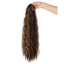 Load image into Gallery viewer, Fluffy Corn Perm Long Curly Hair Ponytail High Temperature Silk Elastic Mesh Drawstring Long Ponytail Synthetic Wig
