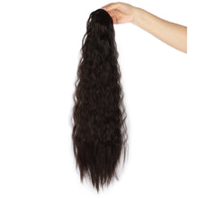 Load image into Gallery viewer, Fluffy Corn Perm Long Curly Hair Ponytail High Temperature Silk Elastic Mesh Drawstring Long Ponytail Synthetic Wig