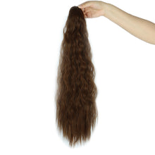 Load image into Gallery viewer, Fluffy Corn Perm Long Curly Hair Ponytail High Temperature Silk Elastic Mesh Drawstring Long Ponytail Synthetic Wig