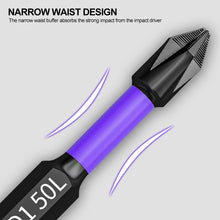 Load image into Gallery viewer, 1pc Anti-Slip Cross Screwdriver PH2 Magnetic Batch Head PH2 Magnetic Batch Head Impact Screw Driver Bit 25/50/65/70/90/150mm