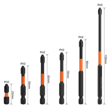 Load image into Gallery viewer, 1pc PH2 Screwdriver Batch Head Magnetic Impact Strong Cross Screwdriver Bit 5/50/65/70/90/150mm