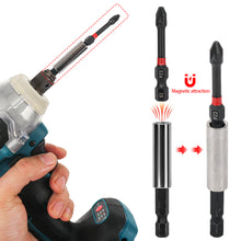 Load image into Gallery viewer, 17pcs Magnetic Batch Head Strong Impact Electric Screwdriver Bits with Extension Rod Magnetizer Case 5 Types Head Bit Anti-slip Bits