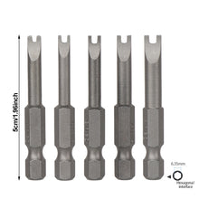 Load image into Gallery viewer, 5pcs U Shaped Screwdriver Bits 1/4 Hex Magnetic Batch Head Set 50mm Length for Hand Tools Electric Tools U4 U5 U6 U7 U8