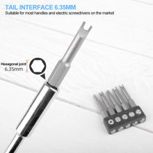 Load image into Gallery viewer, 5pcs U Y Cross FPH Shaped Screwdriver Bits 1/4 Hex Magnetic Batch Head Set 50mm Length for Hand Tools Electric Tools