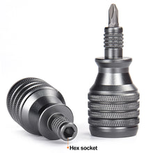Load image into Gallery viewer, 7 in 1 Mini Aluminum Screwdriver Set 1/4inch Magnetic S2 Alloy Steel Screwdriver Bits for Household Repair Tool