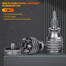 Load image into Gallery viewer, 7 in 1 Mini Aluminum Screwdriver Set 1/4inch Magnetic S2 Alloy Steel Screwdriver Bits for Household Repair Tool