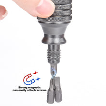 Load image into Gallery viewer, 7 in 1 Mini Aluminum Screwdriver Set 1/4inch Magnetic S2 Alloy Steel Screwdriver Bits for Household Repair Tool