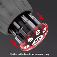 Load image into Gallery viewer, Multi-functional Ratchet Screwdriver Set 8 in 1 Screwdriver Bits Set 0-180° Adjustable Angle Screwdriver Tool for Household Auto Repair