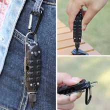 Load image into Gallery viewer, Multifunctional Mini Screwdriver with LED Light Outdoor EDC Wrench Bottle Opener Keychain Portable Repair Tool