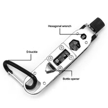 Load image into Gallery viewer, Multifunctional Mini Screwdriver with LED Light Outdoor EDC Wrench Bottle Opener Keychain Portable Repair Tool