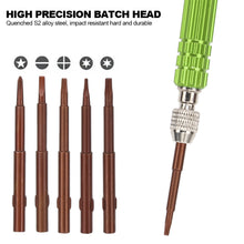Load image into Gallery viewer, 5 in 1 Aluminum Alloy Screwdriver Set w/o Bearing Disassembly Screwdriver Slotted Cross Bits Phone Laptop Glasses Household Repair Tools