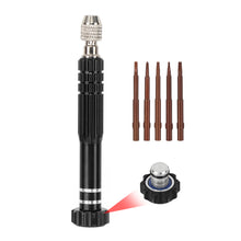 Load image into Gallery viewer, 5 in 1 Aluminum Alloy Screwdriver Set w/o Bearing Disassembly Screwdriver Slotted Cross Bits Phone Laptop Glasses Household Repair Tools