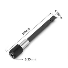 Load image into Gallery viewer, 1/4 Inch Self-locking Hex Shank Quick Release Magnetic Electric Screwdriver Extension Bit Holder 60/100/150mm Extension Rod