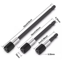 Load image into Gallery viewer, 1/4 Inch Self-locking Hex Shank Quick Release Magnetic Electric Screwdriver Extension Bit Holder 60/100/150mm Extension Rod