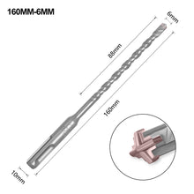 Load image into Gallery viewer, SDS Plus Drill Bit Concrete Cross Tips Bits 4 Cutters Ceramic Wall Brick Drilling Bits Electric Hammer Bits
