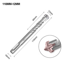 Load image into Gallery viewer, SDS Plus Drill Bit Concrete Cross Tips Bits 4 Cutters Ceramic Wall Brick Drilling Bits Electric Hammer Bits