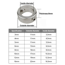 Load image into Gallery viewer, 8pcs Woodworking Drill Depth Stop Bit Collar Set Adjustable Positioner Limit Ring Allen Wrench Tighten Stopper Set Screws Woodworking Tool