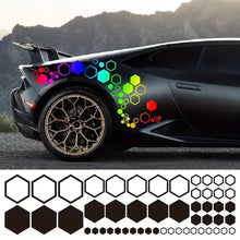 Load image into Gallery viewer, 52Pcs/Set Car Body Honeycomb Auto Vinyl Decals Large Small Combination Hexagonal Stickers DIY Decoration