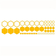 Load image into Gallery viewer, 52Pcs/Set Car Body Honeycomb Auto Vinyl Decals Large Small Combination Hexagonal Stickers DIY Decoration