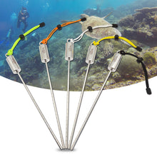 Load image into Gallery viewer, 1PC 316 Stainless Steel Diving Bell Stick Underwater Detector Bar With Graduated Bottle Knocker Device With Hand Rope