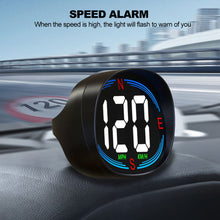 Load image into Gallery viewer, Car HUD Head Up Display Car Digital GPS Speedometer Gauges Compass USB Port Compass Speed Meter With Atmosphere Light Pickup Trucks