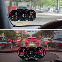 Load image into Gallery viewer, Car DC 12V HUD GPS+Beidou Chip Head Up Display LCD Speedometer Water Oil Temp Alarm Slope Meter Overspeed Diagnotstic