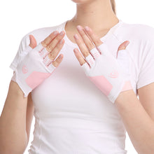 Load image into Gallery viewer, 1 Pair Lightweight Breathable Fitness Gloves Palm Thickened Anti-Slip Anti-Cocoon Lifting Pull-Up Riding Half Finger Gloves