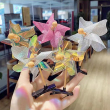 Load image into Gallery viewer, Sequin Pinwheel Hairpin Laser Effect Rotated Pinwheels Spring Hair Clip Hair Accessories Children Gift Funny Hair Barrette Decoration
