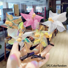Load image into Gallery viewer, Sequin Pinwheel Hairpin Laser Effect Rotated Pinwheels Spring Hair Clip Hair Accessories Children Gift Funny Hair Barrette Decoration